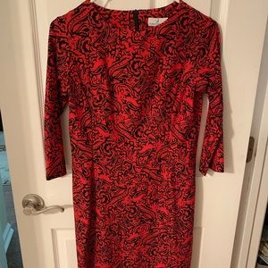 Jude Connally Red and Black Dress